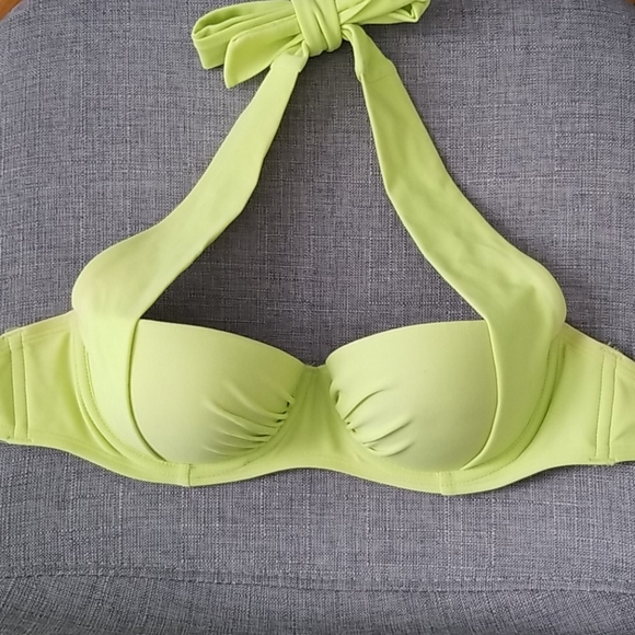 Lime green / fluorescent structured bikini - Picture 3 of 6